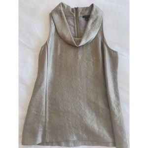 Gold Ann Taylor Cowl Neck Top Size 8